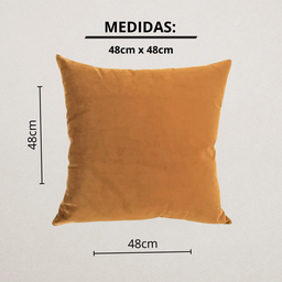 Kit 2 Capa Almofada Veludo Lisa 48x48 Ziper - Bronze - 2