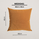 Ver imagem 2 de Kit 2 Capa Almofada Veludo Lisa 48x48 Ziper - Bronze