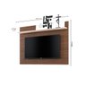 Painel Suspenso Maia TV de até 47 Polegas com Prateleira Nogueira/ Off White para Sala - 2