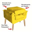 Ver mais imagens de Kit 2 Poltrona Lívia Cadeira Decorativa Suede Amarelo para Sala Escritório Recepção - Mm Decor