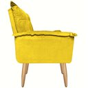 Ver imagem 6 de Kit 2 Poltrona Lívia Cadeira Decorativa Suede Amarelo para Sala Escritório Recepção - Mm Decor