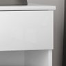 Mesa de Cabeceira Duda Criado 1 Gaveta Pés Retro Branco - 3