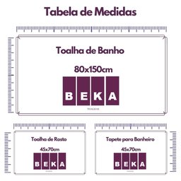 Jogo de Toalhas Luxury Soft Beka 360 G/m² 2 Banho + 2 Rosto + 2 Piso Luxo Azul - 6