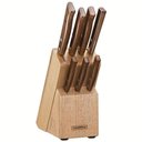 Ver imagem 1 de Kit 8 Facas Tradicional Inox/madeira com Suporte de Madeira