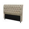 Cabeceira Imperatriz Plus King 195 cm Veludo Off White com Capitonê para Cama Box - Simbal - 1