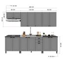 Ver imagem 4 de Cozinha Americana Modulada 6 Peças Balcão sem Tampo Paris