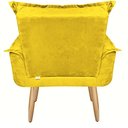 Ver imagem 6 de Kit 2 Poltronas Opala Cadeira Decorativas Suede Amarelo para Sala Escritório Recepção - Mm Decor