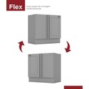 Ver imagem 4 de Balcão Canto Reto 1 Porta Americana Cinza com Tampo Nature - Móveis Henn