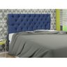Cabeceira Embaixatriz de Casal 140 cm Plus Nobuck Azul com Capitonê para Cama Box - Simbal - 2