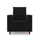 Ver imagem 6 de Poltrona de Amamentação Quarto Infantil com Puff Kate Pés Palito Suede Preto + Binde Amofada New Bel