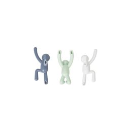 Kit 3 PÇS Cabideiro de Parede Buddy Umbra Branco Verde azul BODDY - 2