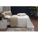 Ver imagem 2 de Kit Edredom QUEEN 3 Peças Italiano Macio Confortável Dupla Face Cor Capuccino com Milk Casa Dona