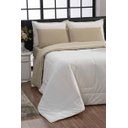 Ver imagem 3 de Kit Edredom QUEEN 3 Peças Italiano Macio Confortável Dupla Face Cor Capuccino com Milk Casa Dona