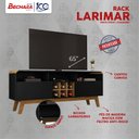 Ver imagem 7 de Rack Larimar Preto Fosco com Cinamomo Bechara Móveis