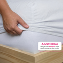 Ver imagem 3 de Jogo de Lençol Casal 400 Fios 4 Peças Ponto Palito Aconchego Branco Casa Dona