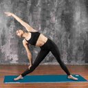 Ver imagem 2 de Tapete Yoga Pilates Fitness Ginastica 66 x 185cm Azul Casa Dona