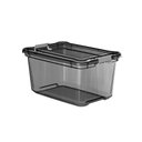 Ver imagem 1 de Caixa Plastica Organizadora Transparente 27 Litros - Plasvale Preto