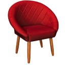 Ver imagem 1 de Poltrona Corino Ibiza para Recepção Sala de Espera Decorativa - Moblan Decor:vermelho