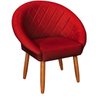 Poltrona Corino Ibiza para Recepção Sala de Espera Decorativa - Moblan Decor:vermelho - 1