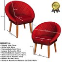 Ver imagem 5 de Poltrona Corino Ibiza para Recepção Sala de Espera Decorativa - Moblan Decor:vermelho