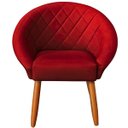 Ver imagem 3 de Poltrona Corino Ibiza para Recepção Sala de Espera Decorativa - Moblan Decor:vermelho