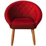 Poltrona Corino Ibiza para Recepção Sala de Espera Decorativa - Moblan Decor:vermelho - 3