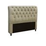 Cabeceira Imperatriz King 195 cm Linho Bege com Capitonê para Cama Box - Simbal - 1