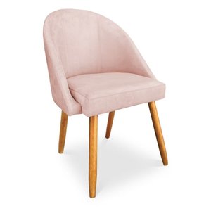 Cadeira Lua Veludo Decorativa Luxo - Jrc Móveis:rosê