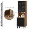 Cozinha Modulada Completa de Canto 7 Peças Lombardia Freijó Nero - Mx - 8
