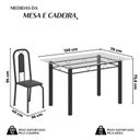 Ver imagem 3 de Conjunto para Sala de Jantar com 4 Cadeiras Lívia Preto