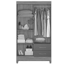 Ver imagem 3 de Guarda Roupa Chile 103cm 4 Portas Freijó Off White Moval