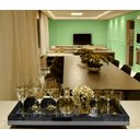 Ver imagem 4 de Bandeja Espelhada Fumê Luxo Decoração 50x25