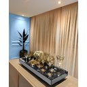 Ver imagem 1 de Bandeja Espelhada Fumê Luxo Decoração 50x25