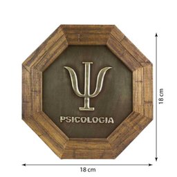 Quadro Oitavado Profissão Psicologia 18cm - 4