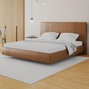 Ver imagem 2 de Cama King Flutuante com Cabeceira 195cm Astra S04 Couríssimo Caramelo - Lyam Decor