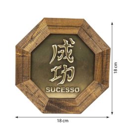 Quadro Oitavado Ideograma Sucesso 18cm - 4