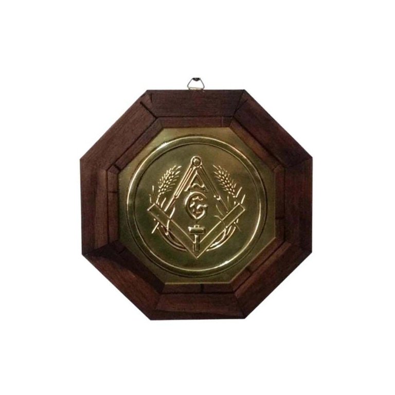 Quadro Símbolo Da Maçonaria Placa Decorativa 18cm