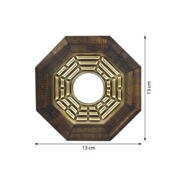 Quadro Feng Shui Baguá Céu Anterior com Espelho 13cm - 2