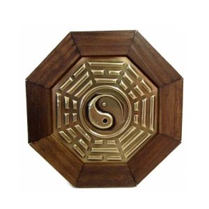 Quadro Feng Shui Baguá Céu Posterior Yin Yang 18cm
