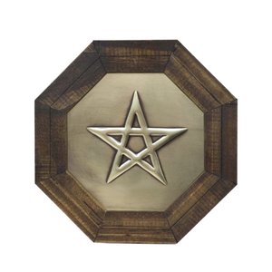 Quadro Oitavado Radiônico Pentagrama 18cm
