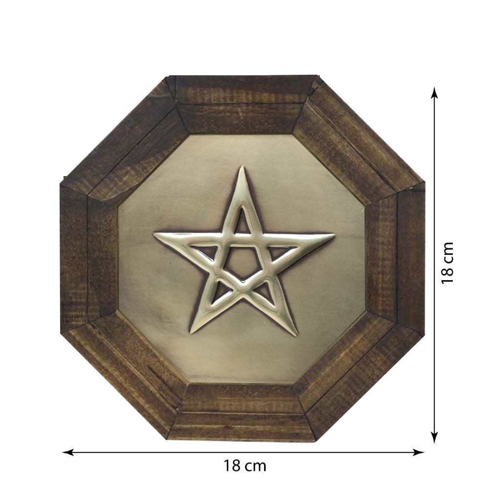 Quadro Oitavado Radiônico Pentagrama 18cm - 2