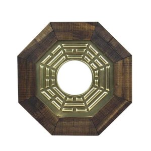 Quadro Feng Shui Baguá Céu Posterior com Espelho 18cm