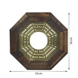 Quadro Feng Shui Baguá Céu Posterior com Espelho 18cm - 4
