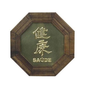Quadro Oitavado Ideograma Saúde 18cm