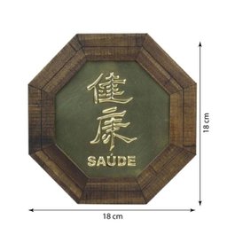 Quadro Oitavado Ideograma Saúde 18cm - 4