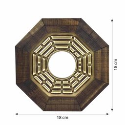 Quadro Feng Shui Baguá Céu Anterior Espelho Convexo 18cm - 2