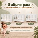 Ver imagem 6 de Quarto de Bebê Completo com Berço Americano 3 em 1 e Colchão Incluso Flor Multimóveis MP4945