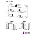 Ver imagem 5 de Aparador Buffet com Espelho e Pés Quadrados Vegas Multimóveis