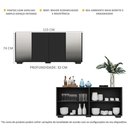 Ver imagem 4 de Aparador Buffet com Espelho e Pés Quadrados Vegas Multimóveis