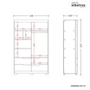 Ver imagem 6 de Guarda Roupa Solteiro Sole 2 Portas e 4 Gavetas Freijó/titanium - Móveis Albatroz
